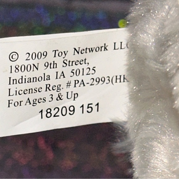 Holiday Home Cream Teddy Bear Plush Wavy Fur Red Bow Toy Network 2009 w/ Tag - Picture 12 of 14